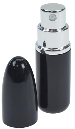 Fantasia - Pulverizador de bolsillo (metal, para 4 ml, 7,5 cm), color negro