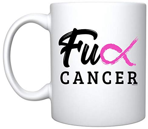 Veracco Fck Keramik-Kaffeetasse für Brustkrebs-Bewusstsein, rosa Schleife, motivierender Glaube, Chemo, Keramik-Kaffeetasse