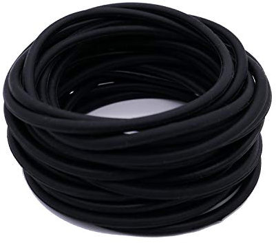 QEBURI 24 Piece Black Rubber Gummy Silicone Bracelets Jelly Soft Wristbands