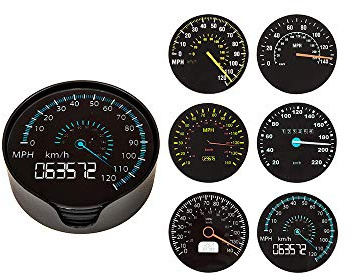 Shudehill Giftware Drinks Coaster Set of 6 - Car Speedometer Rev Counter Dials - Gift for Car Enthusiast/Classic Car Owner
