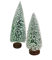 Spetebo Deko Tannenbaum 2er Set - 35 und 26 cm - Weihnachtsbaum verschneit Weihnachtsdekoration Fensterdeko