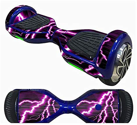 Selbstbalancierender Aufkleber für Roller, wasserfest, selbstbalancierend, mit 2 Rädern, für Roller, Skate, Board, Hoverboard, 16,5 cm, violett