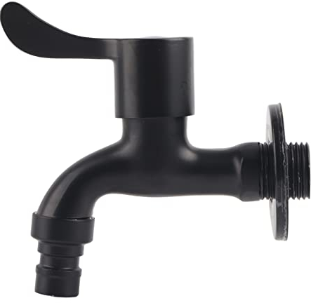 Wandhalterung Wasserhahn, 304 Edelstahl Schwarz Einhand Wasserhahn Waschmaschine Wasserhahn Antike Badezimmer Waschtisch Wasserhahn[Washing Machine] Waschtischarmaturen