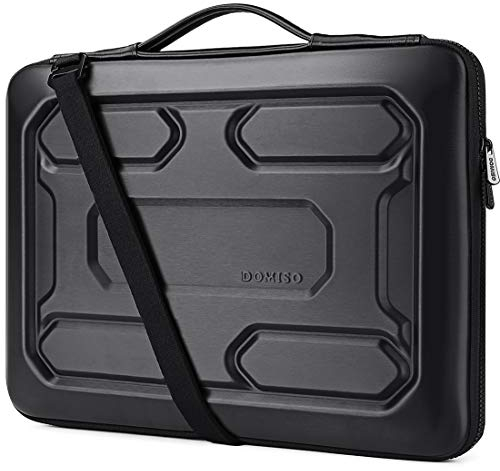 DOMISO 17.3 Zoll Laptoptasche Wasserdicht Schultertasche Schutzhülle Protective Laptop Case Sleeve Stoßfest für 17.3 Notebook/Dell Inspiron/MSI/Lenovo IdeaPad 320/HP Envy/LG Gram/ASUS/ACER,Schwarz