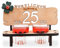 DARO Design - Schnapsbank Jahreszahl 25 Jahre Holz 2 Schnapsgläser Kleeblatt Jahrestag Geburtstag Hochzeitsgeschenk Jubiläum Geschenk 2025