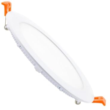 LEDKIA LIGHTING - Placa LED 12W Circular | Downlight Empotrable Foco Downlight Empotrable Plano | 960 Lúmenes | 40,000 Horas de Vida Útil | Aluminio Resistente | Ø 155 mm Corte, Blanco Frío 5000K
