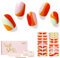 NAILOG Nagelfolie,Nagelfolie uv Härtend,Nagelfolie Selbstklebend,UV Nagelfolien,34 Stück Nagelsticker,Nails Starter Set,Geschenk für Frauen, Lollipop
