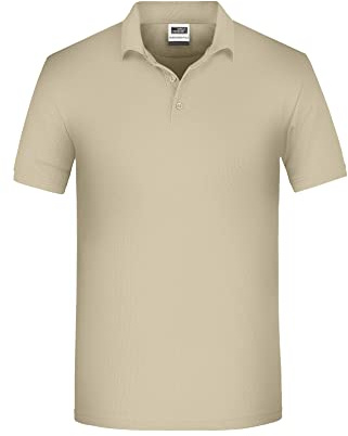 James & Nicholson Herren BIO Workwear Polo - Pflegeleichtes und strapazierfähiges Polo | Farbe: stone | Grösse: L