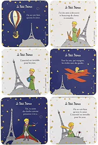 Set de 6 sous-Verres carrés de Collection Kiub (Le Petit Prince)