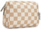 Klein Make up Tasche Kosmetiktasche Damen Schminktasche Klein Kulturtasche Damen Klein kulturbeutel, Makeup Tasche Makeup Bag (Gitter Hellbraun, Klein)
