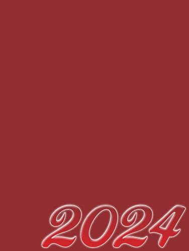 Just Red - Gebundener Terminplaner 2024 mit Hardcover für Arztpraxis, Friseur, Gastro, Kosmetikstudio u.v.m.: Buchkalender, Tagesplaner, ... DIN A4, 3 Mitarbeiter, 15 Min Takt, deutsch