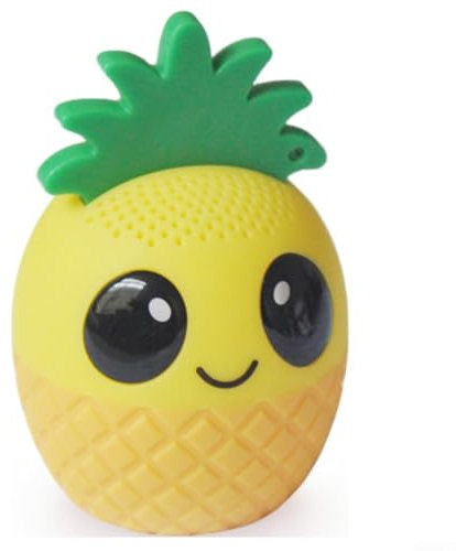 HEIBTENY Animal Wireless Mini Speaker, Pineapple, Bluetooth 5.0, 3W, Yellow