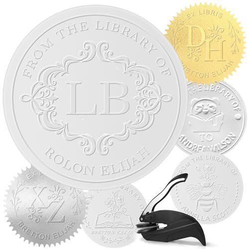 Buchstempel Personalisiert Custom Book Embosser Buch Prägestempel Papier Buchpräger Lehrer, Büro, Bücher, Umschläge, Servietten, Weihnachtsgeschenke