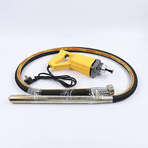 Begoniape Elektrischer Betonrüttler, 1300W Rüttelflasche Beton Flaschenrüttler Betonverdichter mit 4300RPM Kupfermotor 2m*35mm Rüttelstab Glättet Oberfläche Beton