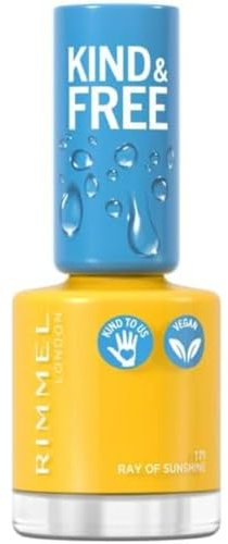 RIMMEL Kind & Free Nail Polish, 171 Ray Of Sunshine, 8ml