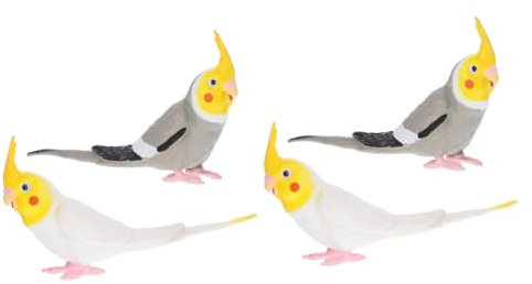 Toyvian 4stücke Künstliche Papagei Statue Realistische Dekoration Für Garten Und Zuhause Detailgetreue Simulation Vögel Für Schreibtisch Und Kreative Bastelprojekte