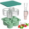 Color Land Stanley Cup Large Reusable Ice Cube Mold - Silicone Ice Tray with Lid for Freezer, Compatible with Stanley IceFlow - Freezer Safe Stanley Ice Mold for Cocktails, Coffee & Beverages (Green)