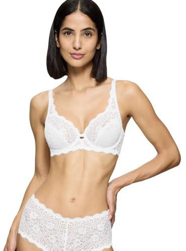 Triumph Damen BH Amourette W, mit Bügel, ohne Polsterung, Verstellbare Träger, 85E, Weiß