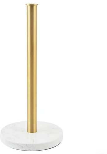 ZAMETTER Porte-serviettes moderne en métal marbré pour la maison, la cuisine, le rangement des rouleaux de papier essuie-tout vertical (style trois)