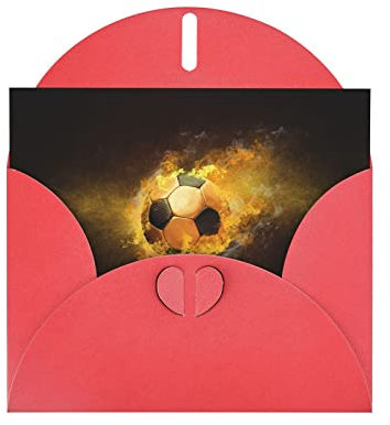 Grußkarte mit Fußball-Perlen-Motiv, horizontal, Dankeskarte, Einladungskarte, blanko, Grußkarte