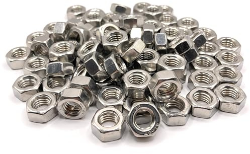 Tuerca de acero inoxidable M14 Hexagonal HU A2 para tornillos, varillas roscadas, pernos Ø 14 mm / diámetro 14 mm | Tuercas DIN 934 / ISO 4032 | Tornillos inoxidable A2/70 (V2A/304): lote de 10