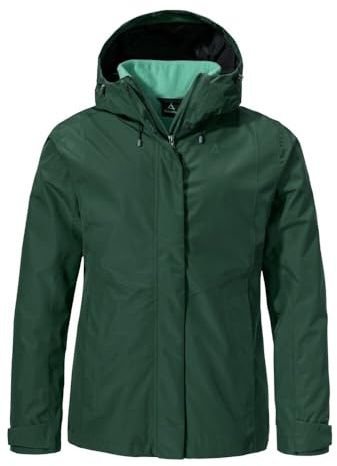 Schöffel Damen 3in1 Jacket Style Okere WMS, wasserdichte, atmungsaktive Outdoorjacke mit herausnehmbarer Fleecejacke, warme 3in1 Jacke mit verstellbarer Kapuze
