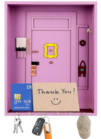TINVSKQQKJ Key Holder Friends TV Show Merchandise Cute Key Holder for Wall, Entryway, Bathroom, Living Room and Office