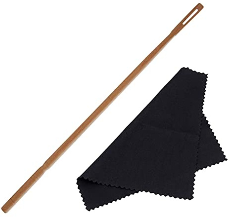 Turodeuo Cleaning Rod with Cloth Flute Cleaning Kit Woodwind Musical Instruments Accessories