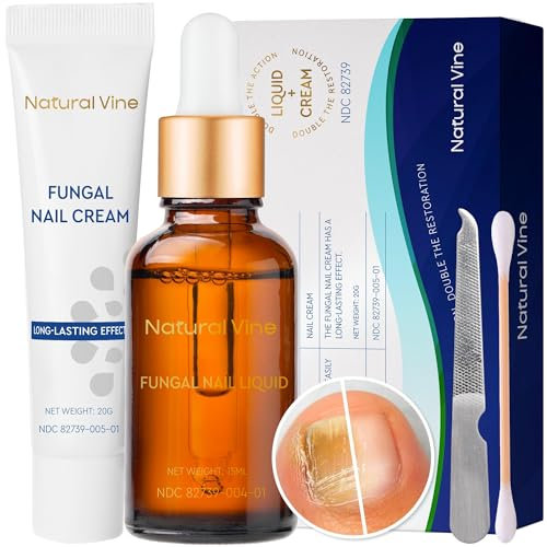 Nail Fungus Treatment for Toenail and Fingernails: Toenail Fungus Treatment Extra Strength - Fungus Nail Treatment Liquid 15ML and Anti-fungal Nail Repair Cream 20g Plant Extract Ingredients