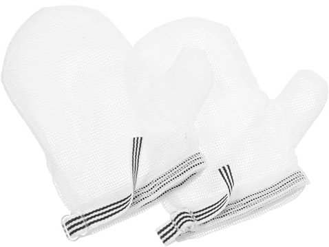 IWOWHERO Nylon Anti-Scratch Hand Cover for Infants Sensory Gloves for Thumb Sucking Protection Breathable Cotton Mittens for Newborns Random Color