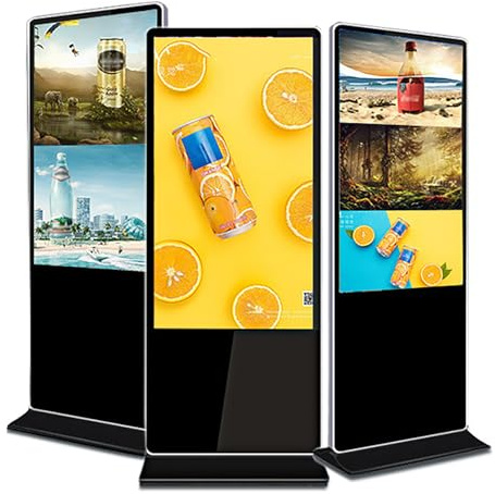 SUNBGRPYE Display Pubblicitario Verticale da 43-65 (1920 * 1080p), 2GB+16GB, Lettore Pubblicitario per Segnaletica Digitale, Display Multi-Touch + Schermo Diviso, Supporto Ethernet, WiFi,55in