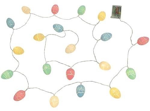 TOPPERFUN Ostereier-lichterkette Batteriebetrieben Led-lichterkette Für Schlafzimmer Party Dekoration Mit Timer Eier-lichterkette Osterdeko Garten Terrasse Veranda