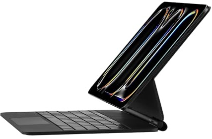 Seagtigau QWERTZ Magic Keyboard Case für iPad Pro 13-Zoll M4 2024 / M5 2025, Magnetische Keyboard Case mit Multi-Touch Trackpad, beleuchtet (Schwarz, iPad Pro 13 Zoll M4 2024 / M5 2025)