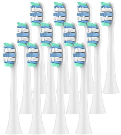 Kompatibel mit Zahnbürsten-Ersatzzahnbürstenköpfen, Bürstenkopf, kompatibel for 2100 4100 5100 6100 7300 9000(White-12 Pcs)