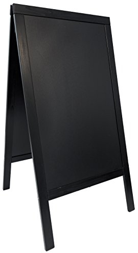 Witterungsbeständige Gehwegtafel/Standtafel/Sandwichboard/Aufsteller/Kundenstopper, schwarz | Gr. 70 x 125 cm