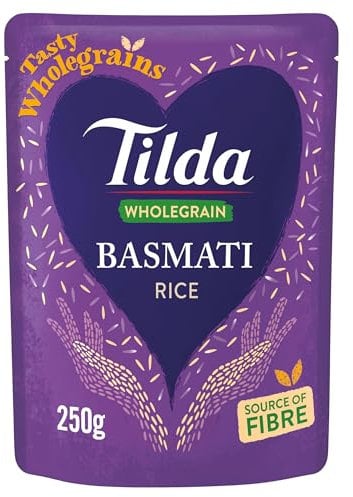 Tilda Steamed Wholegrain Brown Basmati Rice 250g