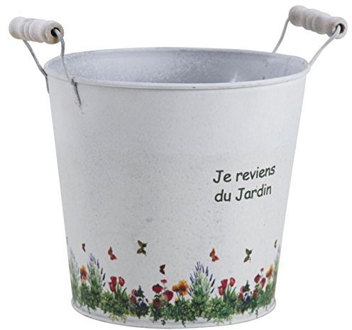 AUBRY GASPARD Cache Pot Zinc Je reviens du Jardin