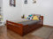 Jugendbett Easy Premium Line K4 inkl. 2 Schubladen und 1 Abdeckblende, 120 x 200 cm Buche Vollholz massiv Kirschfarben