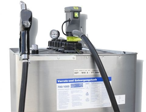 Corno - Tecalemit T-S1000W40 Yard Stazione di benzina - Pacchetto di avviamento - Corno - Serbatoio diesel da 1000 litri con pompa