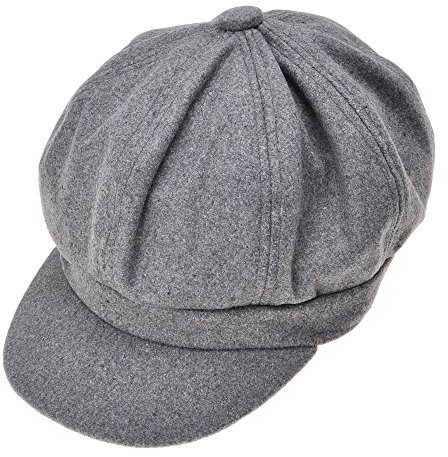 ZYLC Warme Schirmmütze Barett Mütze Winter Ballonmütze Klassisches Design(Grau),Einheitsgröße