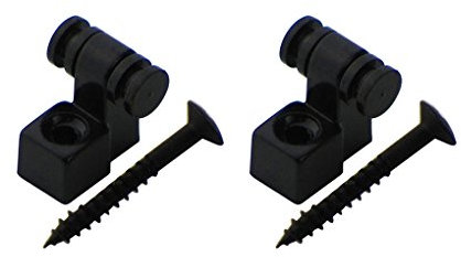 FLEOR 2pcs Roller Style Guitar Metal String Trees Guides Retainer for ST TL Electric Guitar,Black