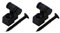 FLEOR 2pcs Roller Style Guitar Metal String Trees Guides Retainer for ST TL Electric Guitar,Black