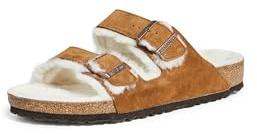 Birkenstock Arizona Shearling Mink Beige Unisex Sandals 39 (US Women's 8-8.5)