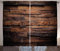 ABAKUHAUS Schokolade Rustikaler Vorhang, Raue Dunkle Holz, Wohnzimmer Universalband Gardinen mit Schlaufen und Haken, 280 x 260 cm, Dunkelbraun Braun