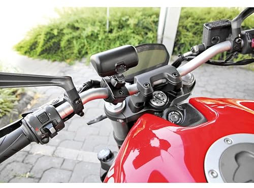 PORTA TELEPASS PORTATELEPASS 18> TELEPASS EUROPEO PORTAOGGETTI IMPERMEABILE CUSTODIA RIGIDA COMPATIBILE CON BMW R 1200 GS ADVENTURE MOTO SCOOTER LAMPA MANUBRIO APPARATO AUTOSTRADALE