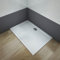 AICA SANITARIOS Plato de Ducha 30mm Cuadrado Rectangular para Mamparas de Baño 80x70x3cm Blanco Piedra Artificial con Recubrimiento Acrílico