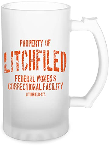 Litchfield Prison Inspired Orange is The New Black Transparent Beer Mug Stein 500ml