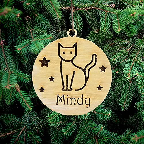 Personalisierte Katze Weihnachtsbaumschmuck - Weihnachtsdeko Ornament