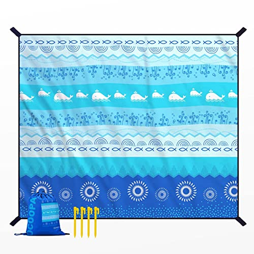 OCOOPA Stranddecke sandfrei, Extra groß, Picknickdeck wasserdicht weiches und strapazierfähiges Meterial, leicht und tragbar, perfekt für Reisen, Camping, Strandurlaub