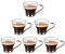 Tazzine caffè Moka orzo Ginseng in Vetro Set 6 con Manico per Bar Ristorante Particolari Moderne